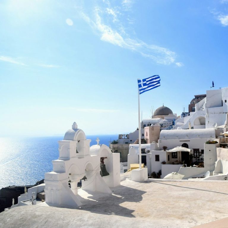 Griekenland Santorini strand blauw water september 2026
